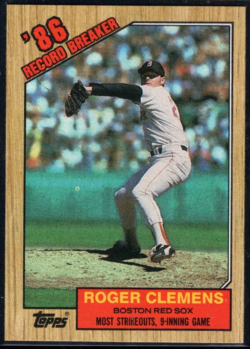 【MLB】Roger Clemens SALVINO社 Amazon.com: 1987 Topps #1 Roger Clemens Red Sox RB MLB Baseball